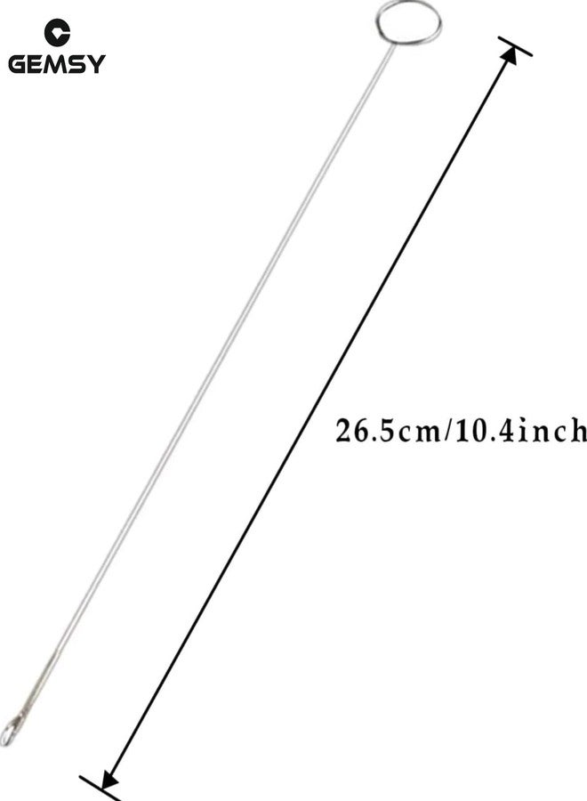 GEMSY مجموعة إبر خطافية من Gemsy للخياطة، خطاف لقلب الحلقات - أدوات مثالية للتطريز، والعقد، وأنابيب الشرائط المائلة - مصنوعة من الفولاذ المقاوم للصدأ - مثالية لعمل حلقات الأزرار، والزخارف، وإغلاقات الضفدع - حسّن مشاريع الخياطة الخاصة بك - Image 3